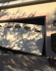New electric garage door installed in New Hope, MN home garage